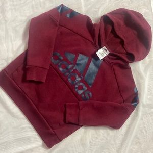 ADIDAS HOODIE SIZE S/P/CH (8) BURGUNDY COLOR.happy boys.